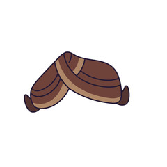 Indonesian Traditional Blangkon Headpiece Illustration