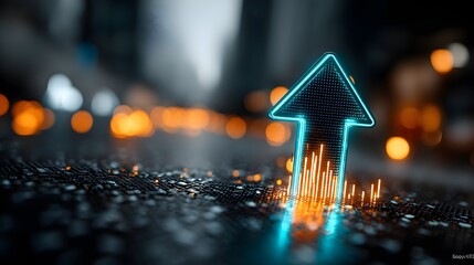 Blue Turquoise Neon Cyan Bars Pulse Like Rising Chart Intense Energy Ground Glassy High Quality Glowing Marketing Ecommerce Web Print Copy Space Template Branding Social Media Poster Ban SEO Optimized