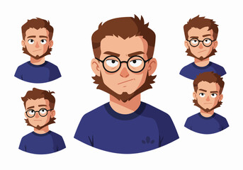 Glass jars with labels in outline style