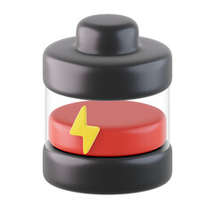 3D Low Battery Icon, 3D rendering