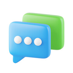 Messages 3D Icon, 3D rendering