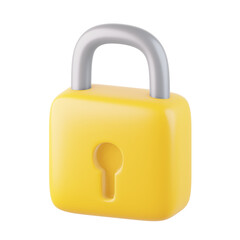 Locked 3D Icon, 3D rendering