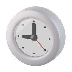 Clock 3D Icon, 3D rendering