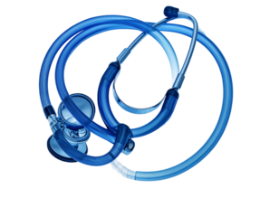 X-Ray View of a Classic Stethoscope, Isolated on Transparent Background