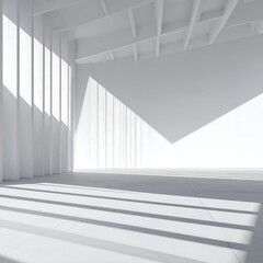 Obraz premium Modern white architectural interior