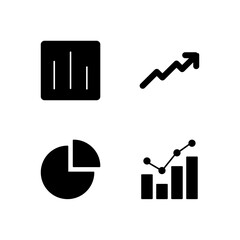 Chart Bar Chart Line Chart Pie and Graph Icon Set for Mobile Application