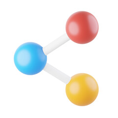 Share 3D Icon, 3D rendering