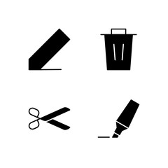 Edit Delete Cut and Highlight Icon Set for Mobile Application