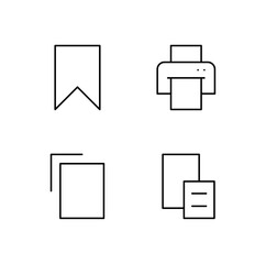 Save Print Copy and Paste Icon Set for Modern Web System