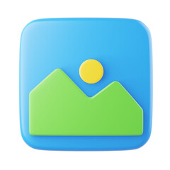 Gallery 3D Icon, 3D rendering