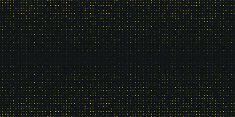 Gold falling down confetti background. Repeated golden dotted glitter pattern. Vector background