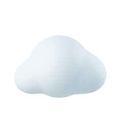 Clouds 3D Icon, 3D rendering
