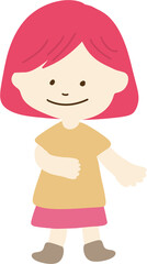 귀엽고 작은 꼬마 아이 일러스트