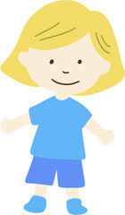 귀엽고 작은 어린 아이 일러스트