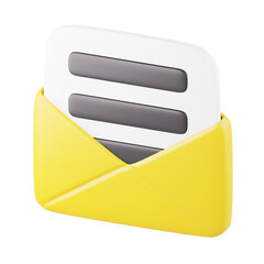 Email 3D Icon, 3D rendering