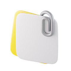 Attachment 3D Icon, 3D rendering