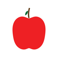 apple fruit icon on red color. vector illustration.
