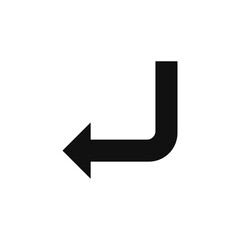 Enter keyboard click arrow symbol icon template