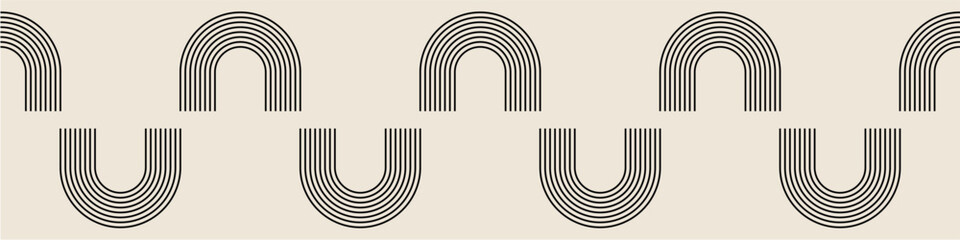 Stripe line mid century background vector for retro aesthetics, minimal art, and graphic design. Useful for illustrating a timeless, classic feel.