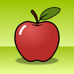 Simple Illustration of Harvest Apple