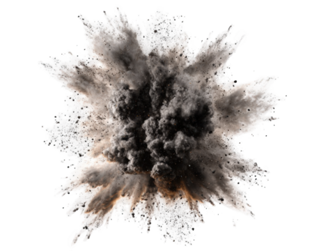 Exploding powder cloud, abstract design - Powered by Adobe