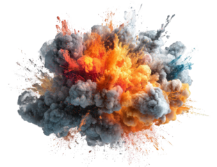 Colorful explosion in motion