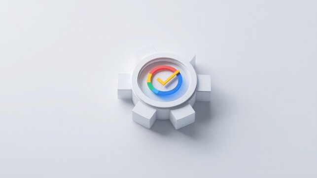 White clock face with vibrant rainbow colored pie chart center representing logic based value in time management