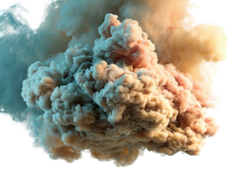 Abstract cloud of swirling smoke colors