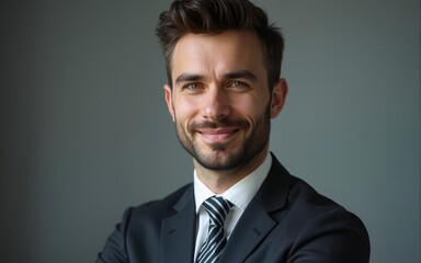 portrait of a handsome businessman. High quality