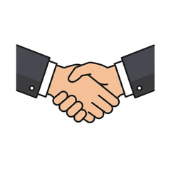 2D Handshake deal icon