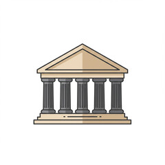 2D Bank building icon