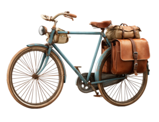 Vintage bicycle with luggage