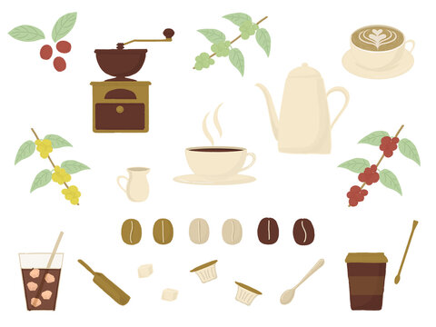 カフェをイメージしたコーヒーのイラスト