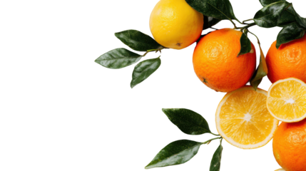 Fresh citrus fruits on a dark background