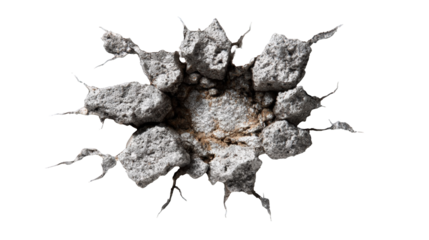 A detailed close-up view of a textured, rock-like formation