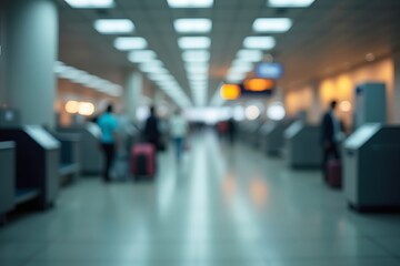 Generative AI Blurred Airport Scene Visualized.
