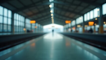 Generative AI Image of a Train Station Architecture Scene.