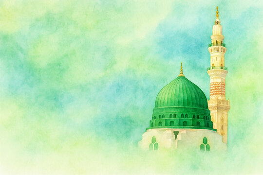 masjid nabawi, prophet mosque, green dome mosque, madina mosque, medina mosque, masjid nabvi illustration, prophet muhammad mosque, al masjid an nabawi, islamic mosque illustration, ramadan mosque 