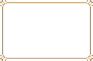 Elegant Vintage Gold Frame with Ornate Curved Corners. 924