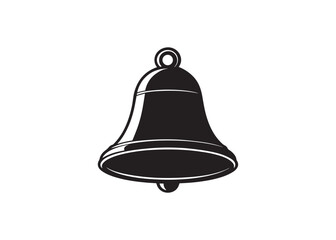 Bell vector silhouette black symbol illustration isolated.
