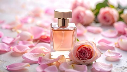 Rose perfume rests in petals