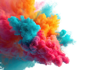 Vibrant colorful ink explosion (2)