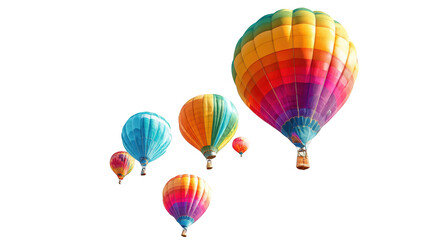Obraz premium Colorful hot air balloons against a black background (6)