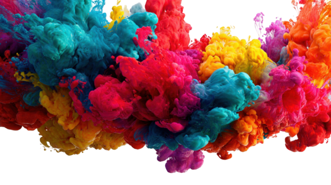 Colorful ink swirling in abstract pattern