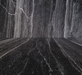 Black stone surface texture background. Empty space for backgrounds