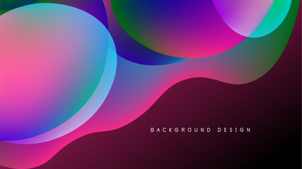 Abstract fluid shapes blend vibrant colors. Gradient waves create dynamic visual effect. Modern design suitable backgrounds, presentations.