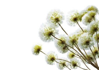 Obraz premium Cluster of fluffy white flower heads