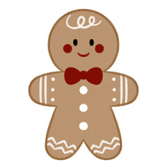 gingerbread man illustration christmas