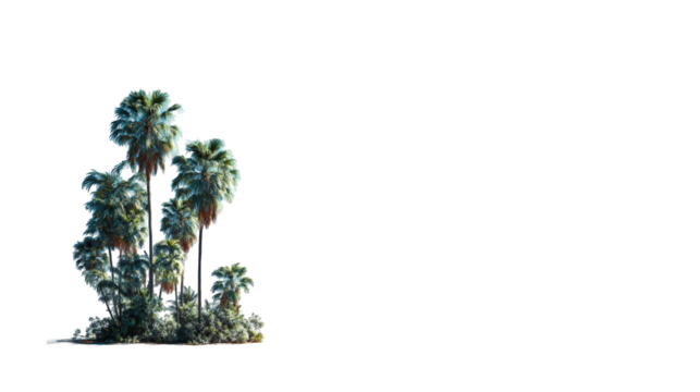Digital illustration of palm trees