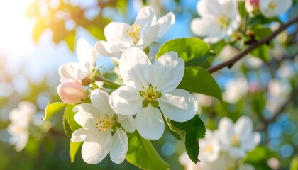 Obraz premium Blossoming flowers on a bright day